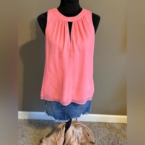 J. Crew Pink Sleeveless Keyhole Camisole